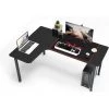 Dlandhome Bureau De Jeu, Bureau D'ordinateur En Forme De L Pour Bureau à Domicile De 61 Pouces, Bureau De Joueur Ergonomique Avec Tapis De Souris, Trous De Câble, Organisateur De Câbles Cachés, Table De Jeu Robuste Pour Station De Travail Gamer (noir) -France Bureau Soldes 2022 55151824 1