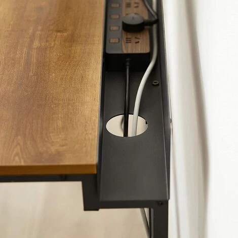 SoBuy FWT79-PF Bureau Informatique Avec Passe-câble, Bureau D'Ordinateur Table D’Étude à Domicile, Salon, Chambre, Design Industriel 7 SoBuy FWT79-PF Bureau Informatique Avec Passe-câble, Bureau D'Ordinateur Table D’Étude à Domicile, Salon, Chambre, Design Industriel – Image 5