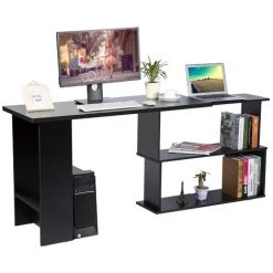 YB Bureau D'ordinateur D'angle Pliant En Forme De L Pour Ordinateur Portable Pour Bureau à Domicile, étude, écriture, Noir -France Bureau Soldes 2022 55204372 4