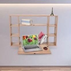 YB Table D'ordinateur Murale Pliante Organisateur D'étagère De Rangement De Bureau D'ordinateur Pour Un Usage Domestique 10 YB Table D'ordinateur Murale Pliante Organisateur D'étagère De Rangement De Bureau D'ordinateur Pour Un Usage Domestique -France Bureau Soldes 2022 55204570 4