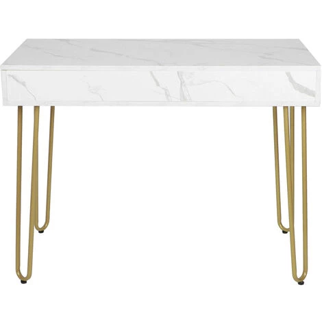 YB Table D'écriture D'étude De Bureau D'ordinateur Portable De PC De Texture De Marbre Avec Le Compartiment Ouvert Pour Le Bureau à La Maison 5 YB Table D'écriture D'étude De Bureau D'ordinateur Portable De PC De Texture De Marbre Avec Le Compartiment Ouvert Pour Le Bureau à La Maison – Image 3