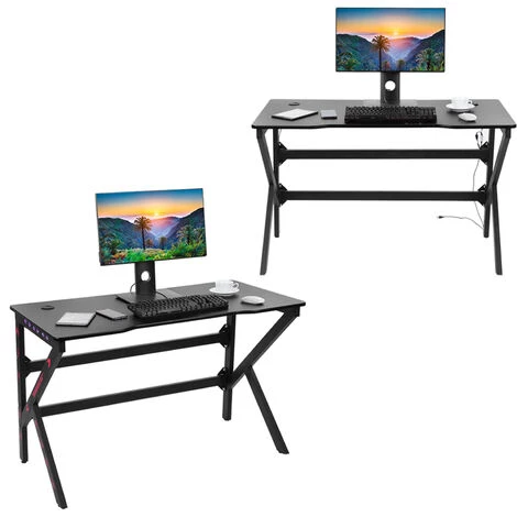 YB Bureau D'ordinateur De Table De Jeu Ergonomique De 120cm Avec Le Cadeau De Gar?on De Meubles De Lumière De LED De RVB Pour L'usage à La Maison 5 YB Bureau D'ordinateur De Table De Jeu Ergonomique De 120cm Avec Le Cadeau De Gar?on De Meubles De Lumière De LED De RVB Pour L'usage à La Maison – Image 3