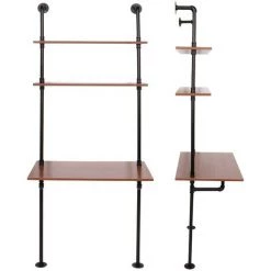 YB Table De Rangement De Bureau D'ordinateur Portable De Style Industriel Avec étagères étagère Murale Pour Bureau à Domicile 11 YB Table De Rangement De Bureau D'ordinateur Portable De Style Industriel Avec étagères étagère Murale Pour Bureau à Domicile -France Bureau Soldes 2022 55205086 5