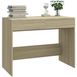 YOUTHUP Bureau Chêne Sonoma 101x50x76,5 Cm Aggloméré - Beige -France Bureau Soldes 2022 55260669 4