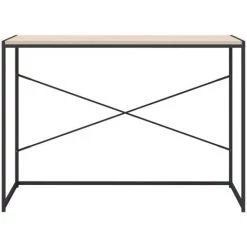 YOUTHUP Bureau D'ordinateur Noir Et Chêne 110x60x70 Cm Aggloméré - Brun -France Bureau Soldes 2022 55262236 3