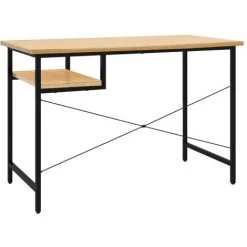 YOUTHUP Bureau D'ordinateur Noir/chêne Clair 105x55x72 Cm MDF Et Métal - Brun 11 YOUTHUP Bureau D'ordinateur Noir/chêne Clair 105x55x72 Cm MDF Et Métal - Brun -France Bureau Soldes 2022 55265173 5