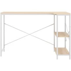 YOUTHUP Bureau D'ordinateur Blanc Et Chêne 110x72x70 Cm Aggloméré - Brun 9 YOUTHUP Bureau D'ordinateur Blanc Et Chêne 110x72x70 Cm Aggloméré - Brun -France Bureau Soldes 2022 55265175 3