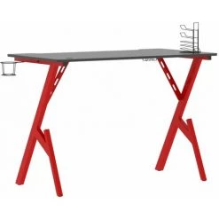 YOUTHUP Bureau De Jeu Et Pieds En Forme De Y Noir Et Rouge 110x60x75 Cm - Noir -France Bureau Soldes 2022 55265177 5