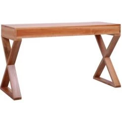 YOUTHUP Bureau D'ordinateur Naturel 115x47x77 Cm Bois D'acajou Massif - Brun 9 YOUTHUP Bureau D'ordinateur Naturel 115x47x77 Cm Bois D'acajou Massif - Brun -France Bureau Soldes 2022 55267798 3