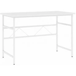 YOUTHUP Bureau D'ordinateur Blanc 105x55x72 Cm MDF Et Métal - Blanc -France Bureau Soldes 2022 55267800 2