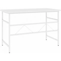 YOUTHUP Bureau D'ordinateur Blanc 105x55x72 Cm MDF Et Métal - Blanc -France Bureau Soldes 2022 55267800 5