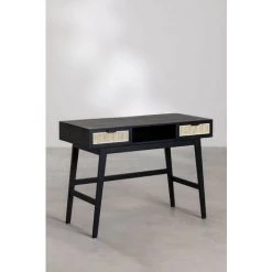 Bureau En Rotin Et Bois Reyna SKLUM Bois De Pin - Osier - Noir 9 Bureau En Rotin Et Bois Reyna SKLUM Bois De Pin - Osier - Noir -France Bureau Soldes 2022 55277990 3