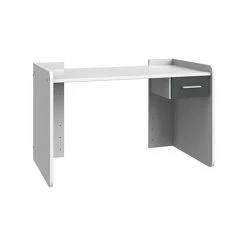 M-S Bureau 1 Tiroir Blanc Et Anthracite - AMEDA