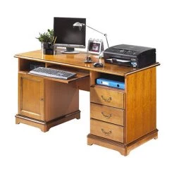 M-S Meuble Informatique Melvyn Teinte Merisier