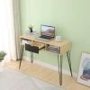HALOYO Console Tiroir Console Meuble Vintage Bureau Industriel Avec Tiroir Et Rangements Pied épingle 100*35*75cm Couleur Du Bois