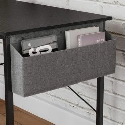 Dripex Bureau Informatique Avec Sac De Rangement En Tissu - Bureau D'ordinateur Table D’étude - Postes De Travail Pour Chambre Bureau Domicile 100x50x74cm Noir -France Bureau Soldes 2022 55390876 2