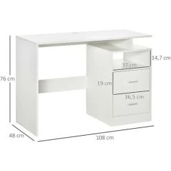 MH Bureau Informatique ELSA Blanc 9 MH Bureau Informatique ELSA Blanc -France Bureau Soldes 2022 55413549 3