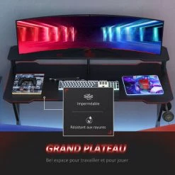 MH Bureau Gaming QUIZZ Noir -France Bureau Soldes 2022 55413550 5