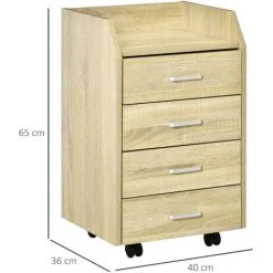 MH Caisson De Bureau NINO Chêne Clair 9 MH Caisson De Bureau NINO Chêne Clair -France Bureau Soldes 2022 55413552 3