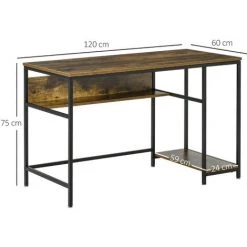 MH Bureau Design Industriel ANSELME Boisé Et Noir -France Bureau Soldes 2022 55413555 3