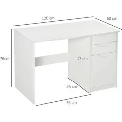 MH Bureau Informatique AXEL Blanc Laqué -France Bureau Soldes 2022 55413808 3