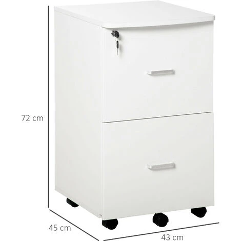 MH Caisson De Bureau Verouillable ROLPH Blanc 5 MH Caisson De Bureau Verouillable ROLPH Blanc – Image 3