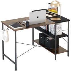 ASUPERMALL Bureau En Forme De L Bureau D'ordinateur Avec Rangement à Trois Niveaux -France Bureau Soldes 2022 55568685 4