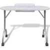 INLIFE Table à Manucure Pliable Avec Roulettes Blanc -France Bureau Soldes 2022 55639800 1