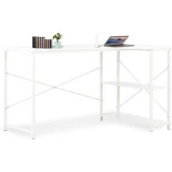 INLIFE Bureau D'ordinateur Blanc 120 X 72 X 70 Cm -France Bureau Soldes 2022 55639874 2