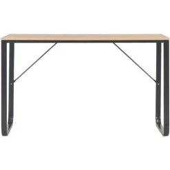 INLIFE Bureau D'ordinateur Noir Et Chêne 120x60x73 Cm -France Bureau Soldes 2022 55639914 3