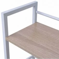 INLIFE Bureau Avec Bibliothèque à 4 Niveaux Couleur Chêne -France Bureau Soldes 2022 55639950 4