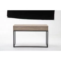 ASUPERMALL Bureau D'ordinateur Bureau D'ordinateur Portable PC Avec 2 Tiroirs, Plateau En Bois Naturel Et Support De Structure En Acier Inoxydable, Structure En Bois -France Bureau Soldes 2022 55665766 5