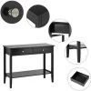 ASUPERMALL Table Console à Deux Tiroirs Poste De Travail De Bureau PC De Comptoir Blanc Avec Pieds En Pin Pour Couloir De Chambre à Coucher De Salon -France Bureau Soldes 2022 55666088 1
