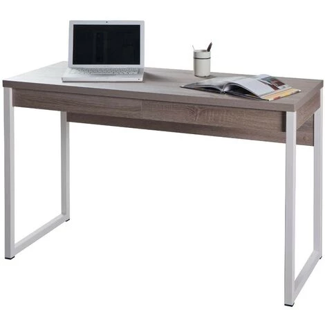 CAESAROO Bureau 120x50 Cm Chêne Foncé Avec Deux Tiroirs | Roble Foncé 3 CAESAROO Bureau 120x50 Cm Chêne Foncé Avec Deux Tiroirs | Roble Foncé