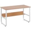 AZKOEESY Table De Bureau, Table D'ordinateur Avec étagère Pour Bureau à Domicile, Table PC En Couleur Bois, 120x60x73cm