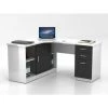 VENTE-UNIQUE.COM Bureau D'angle NORWY - 2 Portes & 2 Tiroirs - Blanc & Gris - Gris Anthracite, Blanc 1 VENTE-UNIQUE.COM Bureau D'angle NORWY - 2 Portes & 2 Tiroirs - Blanc & Gris - Gris Anthracite, Blanc -France Bureau Soldes 2022 55881180 1