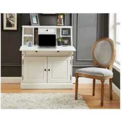 VENTE-UNIQUE.COM Secrétaire En Pin Et MDF - Coloris : Blanc - CLEORE - Blanc 9 VENTE-UNIQUE.COM Secrétaire En Pin Et MDF - Coloris : Blanc - CLEORE - Blanc -France Bureau Soldes 2022 55881214 3