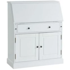 VENTE-UNIQUE.COM Secrétaire En Pin Et MDF - Coloris : Blanc - CLEORE - Blanc 10 VENTE-UNIQUE.COM Secrétaire En Pin Et MDF - Coloris : Blanc - CLEORE - Blanc -France Bureau Soldes 2022 55881214 4