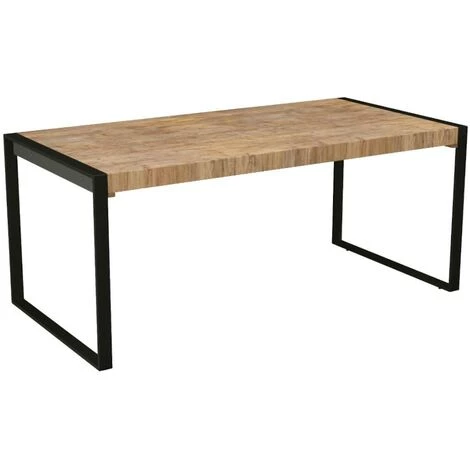 VENTE-UNIQUE.COM Bureau HARLEM - Bois De Manguier & Métal - Naturel Foncé 4 VENTE-UNIQUE.COM Bureau HARLEM - Bois De Manguier & Métal - Naturel Foncé – Image 2