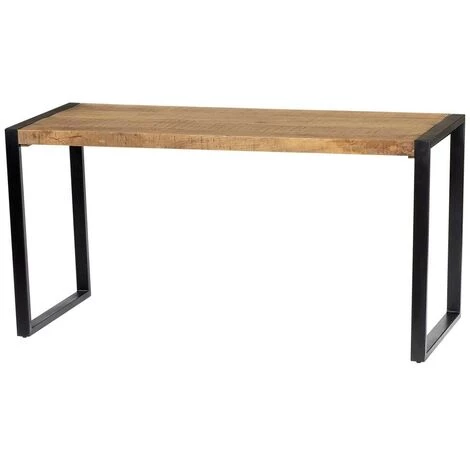 VENTE-UNIQUE.COM Bureau HARLEM - Bois De Manguier & Métal - Naturel Foncé 5 VENTE-UNIQUE.COM Bureau HARLEM - Bois De Manguier & Métal - Naturel Foncé – Image 3