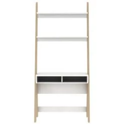 VENTE-UNIQUE.COM Bureau Avec étagères ESKALI - Blanc & Chêne - Naturel Clair, Blanc 9 VENTE-UNIQUE.COM Bureau Avec étagères ESKALI - Blanc & Chêne - Naturel Clair, Blanc -France Bureau Soldes 2022 55881922 4