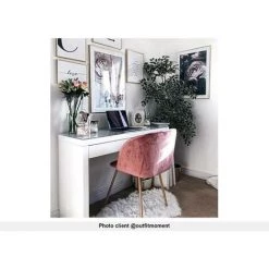 VENTE-UNIQUE.COM Console Bureau DANICA - 1 Tiroir - Coloris : Blanc - Blanc -France Bureau Soldes 2022 55881927 5