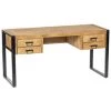 VENTE-UNIQUE.COM Bureau HARLEM - 4 Tiroirs - Bois De Manguier & Métal - Naturel Foncé 2 VENTE-UNIQUE.COM Bureau HARLEM - 4 Tiroirs - Bois De Manguier & Métal - Naturel Foncé -France Bureau Soldes 2022 55881973 1