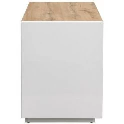 VENTE-UNIQUE.COM Bureau AMANI - 3 Tiroirs Et 1 Porte - MDF - Blanc Laqué Et Chêne - Naturel Clair, Blanc 11 VENTE-UNIQUE.COM Bureau AMANI - 3 Tiroirs Et 1 Porte - MDF - Blanc Laqué Et Chêne - Naturel Clair, Blanc -France Bureau Soldes 2022 55882234 5