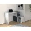 VENTE-UNIQUE.COM Bureau D'angle Modulable ALFARO Avec Rangements - Blanc Et Anthracite - Gris Anthracite, Blanc -France Bureau Soldes 2022 55882247 1