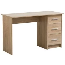 VENTE-UNIQUE.COM Bureau LEONDINE - 3 Tiroirs - Coloris: Chêne - Naturel Clair -France Bureau Soldes 2022 55882929 4