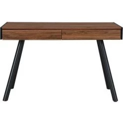 VENTE-UNIQUE.COM Bureau Avec 2 Tiroirs - MDF Et Acier - Noyer Et Noir - AZOU - Noir, Naturel Foncé 11 VENTE-UNIQUE.COM Bureau Avec 2 Tiroirs - MDF Et Acier - Noyer Et Noir - AZOU - Noir, Naturel Foncé -France Bureau Soldes 2022 55884303 5