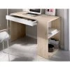 VENTE-UNIQUE.COM Bureau Avec Rangements INES - Coloris : Chêne Et Blanc - Naturel Clair -France Bureau Soldes 2022 55884931 1