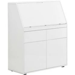 VENTE-UNIQUE.COM Secrétaire BAGUA - 2 Portes Et 2 Tiroirs - MDF - Blanc Laqué - Blanc 11 VENTE-UNIQUE.COM Secrétaire BAGUA - 2 Portes Et 2 Tiroirs - MDF - Blanc Laqué - Blanc -France Bureau Soldes 2022 55885054 5