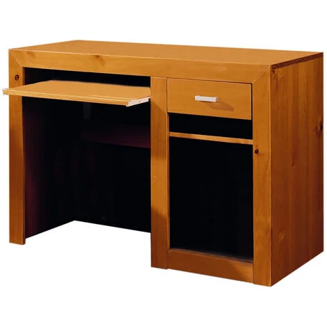 Bureau Avec Plateau en Pin Massif Coloris Cerisier - Longueur 110 X Profondeur 50 X Hauteur 75 Cm -PEGANE- 3 Bureau Avec Plateau en Pin Massif Coloris Cerisier - Longueur 110 X Profondeur 50 X Hauteur 75 Cm -PEGANE-